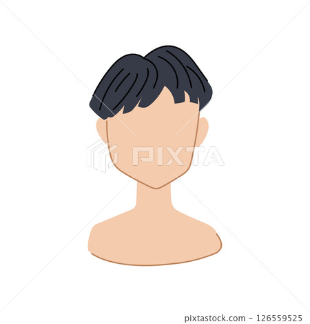 slicked hairstyles for kid boy cartoon vector illustration 126559525