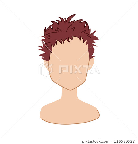 spiky hairstyles for kid boy cartoon vector illustration 126559528