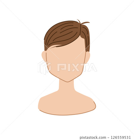 mohawk hairstyles for kid boy cartoon vector illustration 126559531