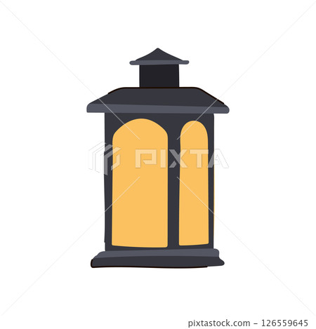 post exterior lamp cartoon vector illustration 126559645