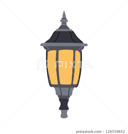 lighting exterior lamp cartoon vector illustration 126559652