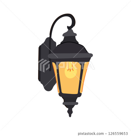 patio exterior lamp cartoon vector illustration 126559653