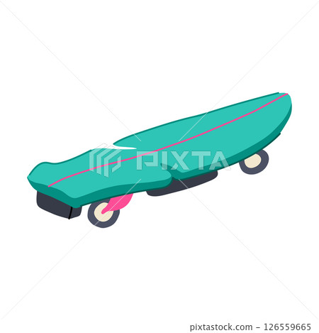 belt electric skateboard cartoon vector illustration 126559665
