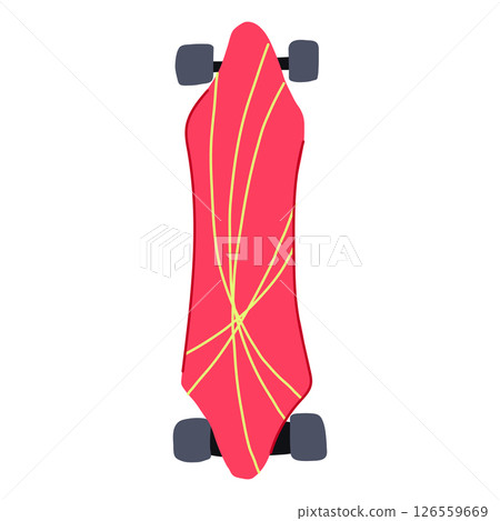 speed electric skateboard cartoon vector illustration 126559669