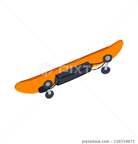 deck electric skateboard cartoon vector illustration 126559673