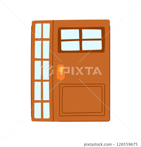 archway door house entrance cartoon vector illustration archway door house entrance cartoon vector illustration 126559675