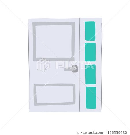 threshold door house entrance cartoon vector illustration 126559680