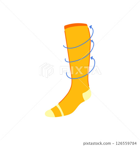 pain compression socks cartoon vector illustration 126559784