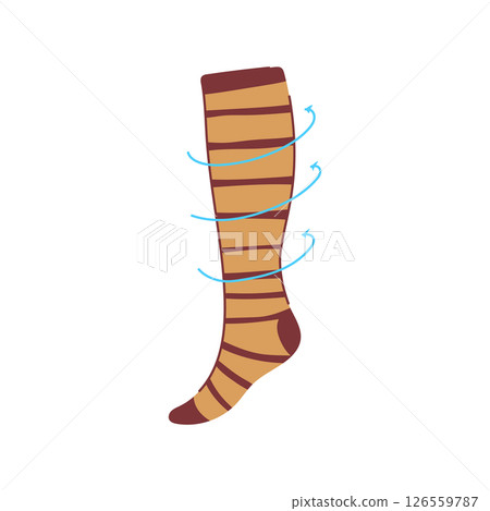 graduated compression socks cartoon vector illustration 126559787