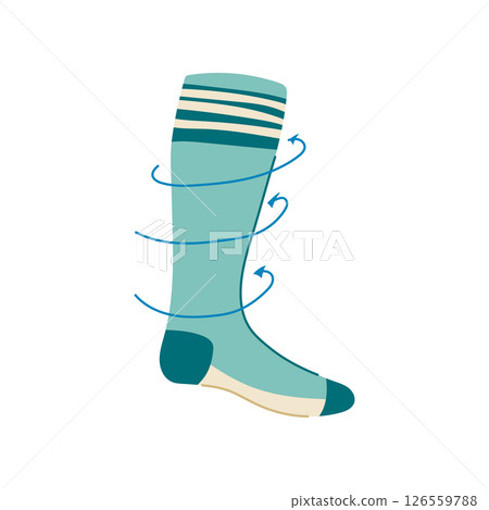 comfort compression socks cartoon vector illustration 126559788
