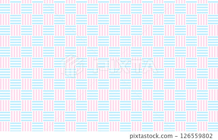 A four-sided pattern of pink and light blue lines arranged alternately in a square shape A four-sided pattern of pink and light blue lines arranged alternately in a square shape 126559802