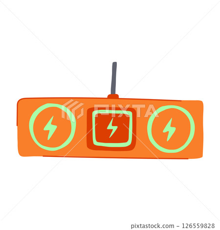 fast charging mat cartoon vector illustration 126559828