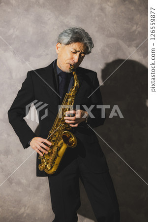 man blowing sax man blowing sax 126559877