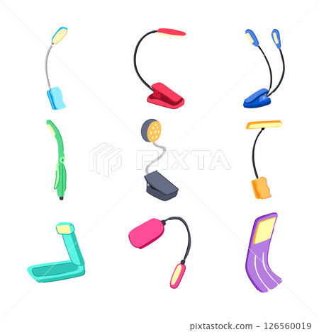 book light set cartoon vector illustration 126560019