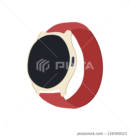 monitor biometric bracelet cartoon vector illustration 126560023
