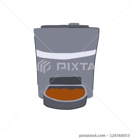 digital automatic pet feeder cartoon vector illustration digital automatic pet feeder cartoon vector illustration 126560053