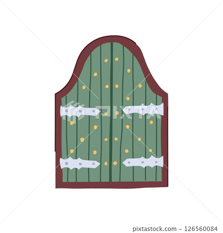 threshold ancient medieval door cartoon vector illustration 126560084