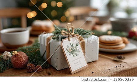 A hyper-realistic intricately detailed motorcycle helmet with vibrant cyberpunk-inspired graphics placed on sleek black pedestal modern studio soft dramatic lighting subtle mist reflective surfac 126560389