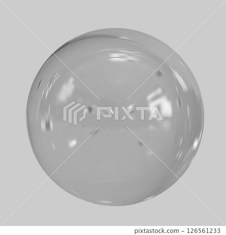 Realistic glossy glass ball.Abstract 3D light bubble with glare.Geometric abstract shape. Realistic glossy glass ball.Abstract 3D light bubble with glare.Geometric abstract shape. 126561233