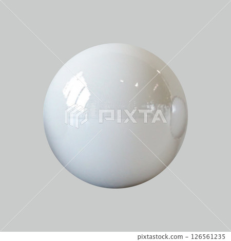 Realistic glossy glass ball.Abstract 3D light bubble with glare.Geometric abstract shape. 126561235