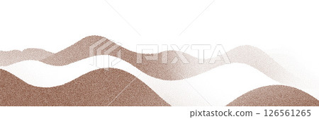 Particles of earth and dust.Brown sand texture.Top view of the cake.Chocolate and coffee powder, scattered cocoa on a light background. 126561265