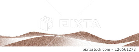 Particles of earth and dust.Brown sand texture.Top view of the cake.Chocolate and coffee powder, scattered cocoa on a light background. 126561278