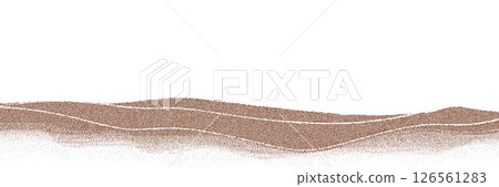 Brown sand texture.Top view of the cake.Chocolate and coffee powder, scattered cocoa on a light background. Particles of earth and dust. Brown sand texture.Top view of the cake.Chocolate and coffee powder, scattered cocoa on a light background. Particles of earth and dust. 126561283
