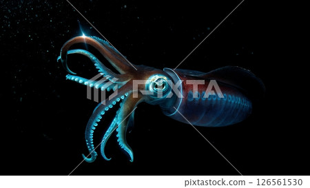 Giant Squid Encounter: Deep Sea Phantom in Midwater Giant Squid Encounter: Deep Sea Phantom in Midwater 126561530