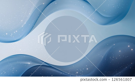 Shooting star wave and moon fantasy background 126561807