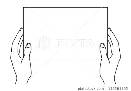 Two hands holding out something like a box 126561895