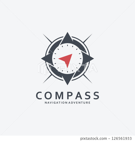 compass logo and symbol with vector concept illustration template 126561933