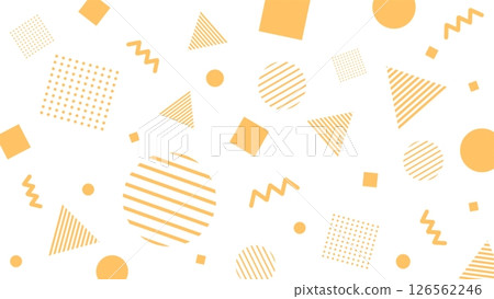Orange Memphis Pattern Background Orange Memphis Pattern Background 126562246