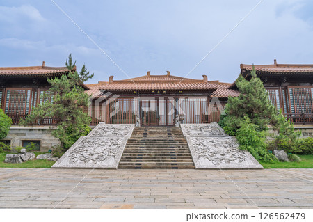 Ancient Chinese buildings under the blue sky Ancient Chinese buildings under the blue sky 126562479