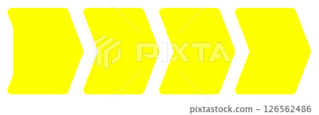 箭頭 方向 進度 狀態 黃色 126562486