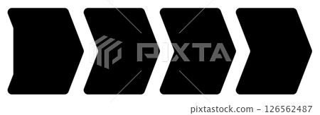 箭頭進展方向黑色 126562487