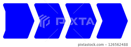 Arrow progress direction blue 126562488