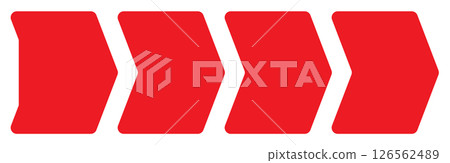 Arrow Direction Progress Red 126562489