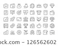 Business and Finance line icon set. Outline web icons. Vector illustration 126562602