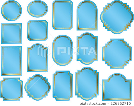 Label, round wire, 5 light blue 126562710