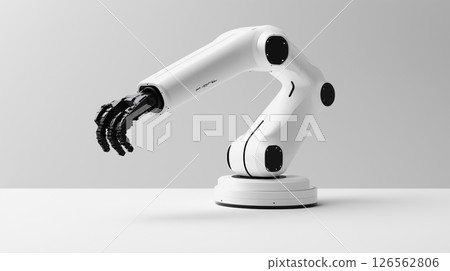 未來派的白色機械手臂 126562806