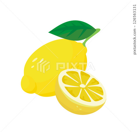 Simple vector illustration of a fresh yellow lemon. Simple vector illustration of a fresh yellow lemon. 126563131