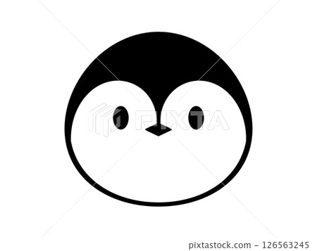 Penguin icon monochrome 126563245