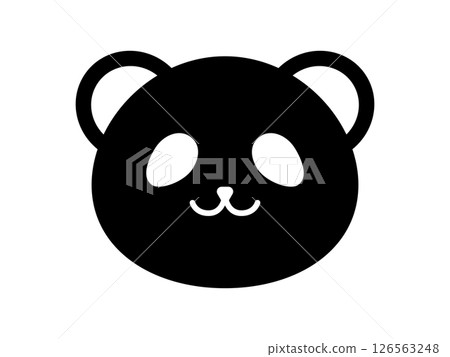熊貓圖示單色 熊貓圖示單色 126563248