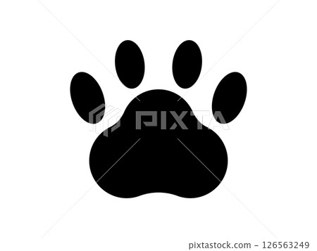 Cat paw icon monotone 126563249