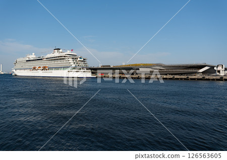 The passenger ship Viking Venus anchored at Osanbashi Pier in Yokohama 126563605