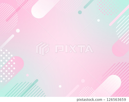 Spring pop pattern background Pink and green gradation 126563659