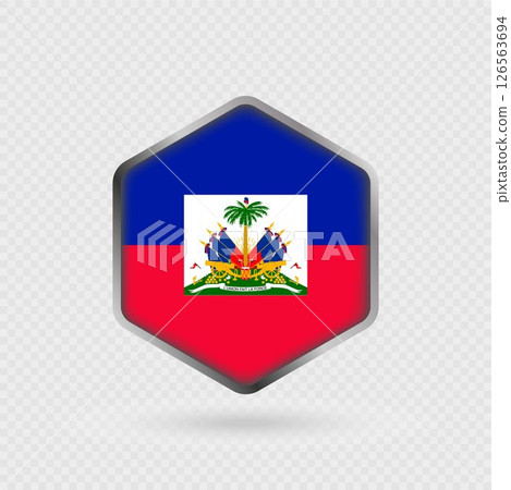 Haiti Flag Icon in Hexagon Shape. 126563694