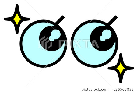 閃閃發光的大眼睛的眼球插圖 126563855