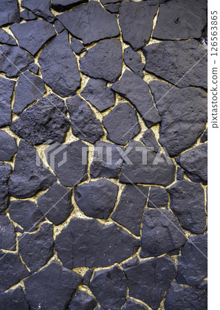 Black stone wall Black stone wall 126563865