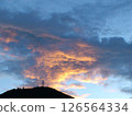夕陽西下的港灣 126564334